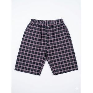 men's plaid shorts-black/m