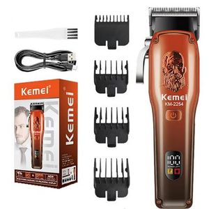 Kemei KM-2254 Professional Shaver, Control Arm, Color LED Display, and Two Turbo Speeds