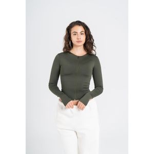 OUTDATED Full Zipper Top - Dark Olive