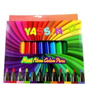 Yassin ياسين الوان فلوماستر 12 لون عريض