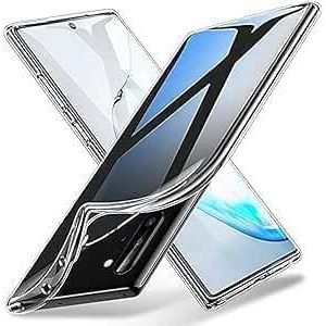 جراب حماية شفاف لموبايل جالاكسي نوت 10 بلس من المعز جميل سامسونج 2019 سيليكون البولي يوريثين المقاوم للحرارة مقاوم للسقوط وشفاف