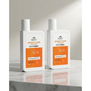 Infinity Care Ultra Fluid Sunscreen SPF 50+, Niacinamide & Vitamin E, Antioxidant, Waterproof, All Skin Types, 2 Pack