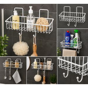 Metal shower holder - white