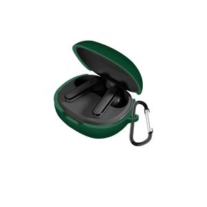 Silicone Case Compatible with Anker Soundcore Life P3 Earbuds, Soft Silicone Protective Case Cover, Shockproof Sleeve with Carabiner (Green)