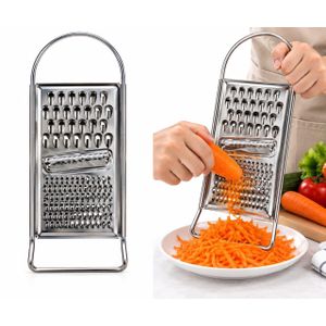 Versatile Stainless Steel Grater with Top Handle – For Grating, Slicing, and Preparing Vegetables and Cheese