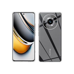 جراب خلفي شفاف كريستالي لهاتف Realme Narzo 60 PRO/11 PRO/11 PRO Plus 5G، يوفر حماية كاملة للجهاز والكاميرا، جراب خلفي من السيليكون الحراري المرن المقاوم للصدمات، شفاف.