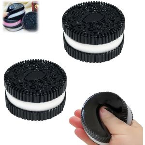 2 PCS Taba Squishy, Squishy, Fufu Squishy, Squishy Maker, Taba Taba Squishy, Biscuit Stress Relief Toy, Perfect Desk Accessory for Relieving Anxiety and Stress (Black)