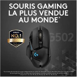 Logitech G502 HERO High Performance Wired Gaming Mouse, HERO 25K Sensor, 25,600 DPI, RGB, Adjustable Weights, 11 Programmable Buttons, On-Board Memory, PC/Mac - Black