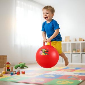Rubber Jump Ball - Air glove to encourage children to jump and develop balance, easy to inflate, safe, suitable for playing indoors or in parks, lightweight and easy to transport.