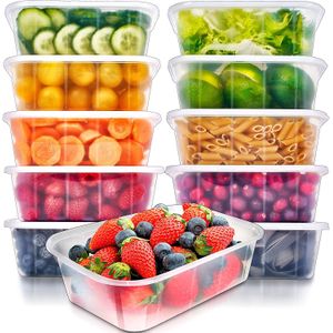 2Pcs Food Storage Meal Prep Ziploc Containers Reusable for Kitchen