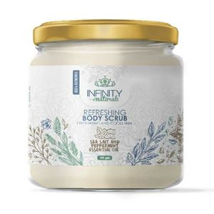 Infinity مقشر جسم منعش ملح البحر وزيت النعناع العطري 325 جرام