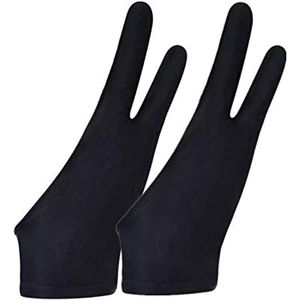 2 PCS Two-Finger artist Drawing Glove Glove for Graphics Drawing Tablet Light Box Tracing Light Pad