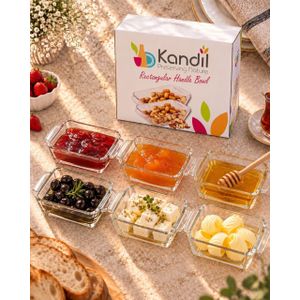 Kandil أوعية زجاجية للتقديم على طاولة الطعام المقبلات واللصوص زجاج عالي مريح جدا لبيتك متعددة الاستخدامات 