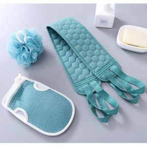 Baby Happy HAPPY HOME 3 Pcs Exfoliating Back Scrubber for Shower, Korean Exfoliating Gloves Mitt for Body Exfoliation, Bath Scrub Loofah Sponge, Back Brush Washer Exfoliator for Men and Women(Multicolor)