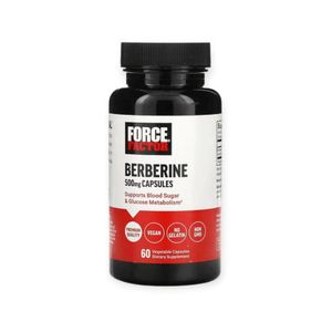 Force Factor Berberine 500 mg 60 Capsules 60 Servings - 60-Day Supply - Advanced Glucose Metabolism, Immune & Cardiovascular Support Matrix - Non-GMO & Gluten-Free