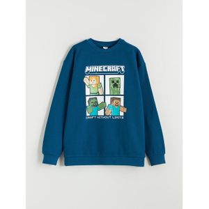 LC Waikiki Crew Neck Minecraft Printed Boy's Thick Sweatshirt
