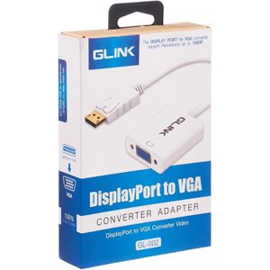 Glink Link White DisplayPort to VGA Adapter