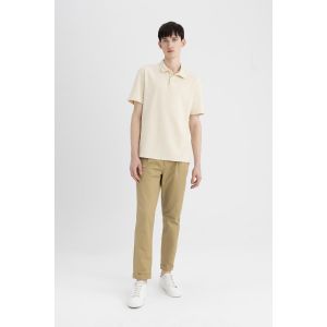 Defacto Man Tapered Fit Trousers - Stone