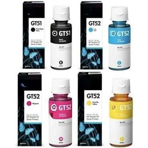 HP طقم حبر متوافق GT 52 (أسود / أزرق / أصفر / أحمر)
