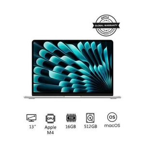 Apple New 2025 MacBook Air MW0X3 13-Inch Display,M4 Chip 10-Core CPU 10-Core GPU Processor/16GB RAM/512GB SSD/macOS(International Version) Silver