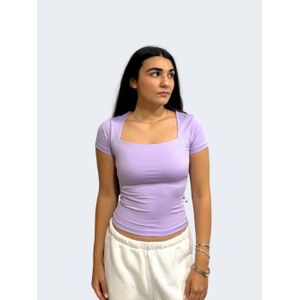 OUTDATED Square Neck Short Sleeve - Light Purple