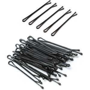 100 بينسان للشعر شعرقطعة من دبابيس الشعر على شكل بوبي، دبابيس تصفيف الشعر، دبابيس شعر سوداء، مشابك شعر على شكل بوب ودبابيس شعر مستقيمة للبنات والاطفال والنساء