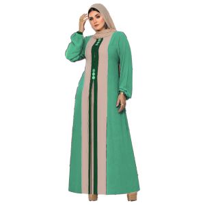 عبايه الخامه فيرون بحزام متصل بدون طرحه , موديل 176 , مينت فاتح * اخضر