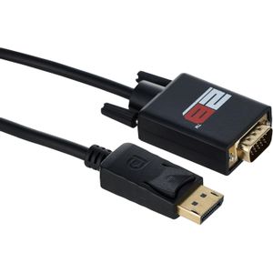 2B منفذ عرض إلى كابل VGA - 1.8 متر من تو بي (DC605) - اسود