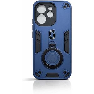 Case Compatible with OPPO RENO 15 5G Dual Layer Protective Shockproof Hard Armor Cover with 360° Rotating Finger Ring Kickstand and Car Magnetic Mount (Blue)