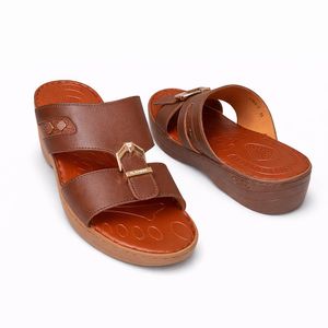 سليبر رجالى بكعب جلد قالب صغير درجة 