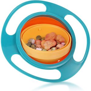 وعاء الجيروسكوب العالمي، وعاء طعام مقاوم للتسرب، أوعية سحرية ممتعة للأطفال الصغار، مقاوم للتسرب، قابل للتدوير، وعاء حبوب بتدوير 360 درجة، جيروسكوبي، وعاء ناعم (أخضر)