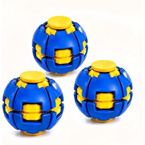 3 Pcs 3D-Printed Squeeze-and-Rotate Stress-Relief Ball Toy