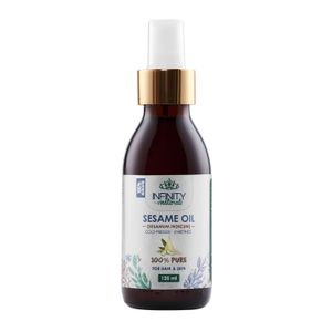 Infinity Sesame Oil, Sesamum Indicum, Cold-Pressed-Unrefined, 100% Pure, For Hair, Skin And Nails - 125ML