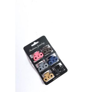Set of 6 mini matte hair claws with a strong, comfortable grip. Stylish, durable, and perfect for everyday use.-mayvery-one size