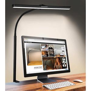 Genetic ACNCTOP Desk Lamp for Office Home - Eye-Caring Architect Task Lamp 25 Lighting Modes Adjustable LED Desk Lamp Flexible Gooseneck Clamp Light for Workbench Drafting Reading Study