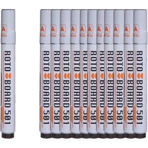 Roto 12-Piece Board 501 Erasable Marker Set Black