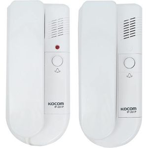 Kocom مجموعة هواتف داخلية IP-201P من قطعتين - ابيض،