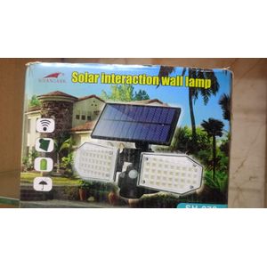 Solar Interactive solar-powered wall lamp