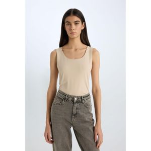 Defacto Slim Fit Basic Square Neck Tank Top