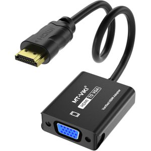 محول HDMI إلى VGA، متوافق مع دقة 1080 بكسل، متوافق مع أجهزة الكمبيوتر المكتبية والمحمولة، وشاشات العرض، وأجهزة العرض، وأجهزة التلفزيون عالية الدقة، وأجهزة Chromebook، وRoku، وXbox، وغيرها. عبوة من قطعة واحدة.