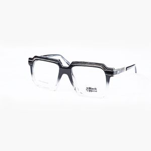 Black Horse نظارة طبية رجالي بإطار مصنوع من خامة TR خفيفة الوزن ومرنة مع ذراعين من المعدن المتين، مما يوفر مزيجًا مثاليًا من الراحة والمتانة. تصميم أنيق وعصري مناسب للاستخدام اليومي ويمكن تركيب جميع أنواع العدسات الطبية عليها.
