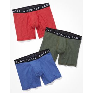 American Eagle AE Red & Black 6” Flex Boxer Brief Underwear - Size Small