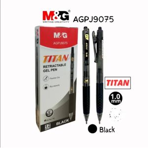 M&G Chenguang TITAN Gel Pen, 1.0mm Bold Tip for Smooth Writing - Black - 1pcs - No:AGPJ9075 