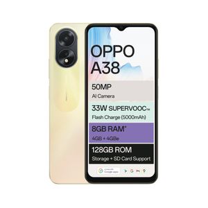 OPPO A38 Dual SIM, 128 GB, 4 GB RAM, 4G LTE - Glowing Black ( International  Warranty )