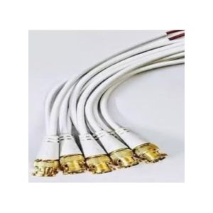 BNC Male Video Connector - White - 10 Pieces