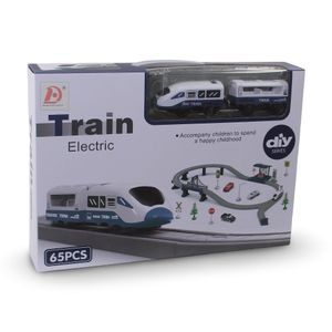 Electric Train DIY Series Playset – 65 Pieces