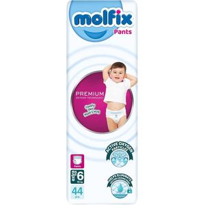 Molfix حفاضات بريميوم اكسجين بانتس من موفليكس، مقاس متوسط 3، عبوة ميجا، 74 قطعة