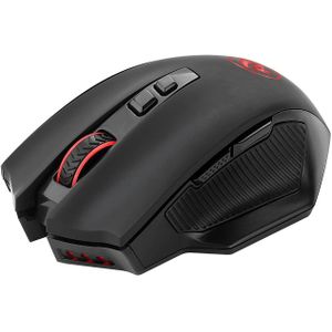 Redragon ريدراجون ماوس العاب لاسلكي مريح M655 باضاءة خلفية LED حمراء مع 7 ازرار ماكرو قابلة للبرمجة 4000 نقطة لكل بوصة لالعاب الكمبيوتر بنظام ويندوز