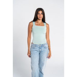 OUTDATED Square Neck Tank Top - Mint Green