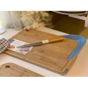 Vegetable Slicer - High quality wooden cutting surface with silicone drainage, safe and environmentally friendly, ideal for chopping vegetables, meat and fruits, easy to clean